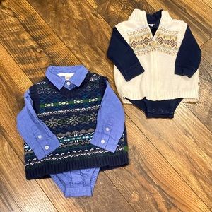 Multi brand bundle! 4 pc. Shirt/vest set for infant boy 6-9 months